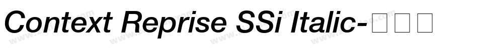 Context Reprise SSi Italic字体转换